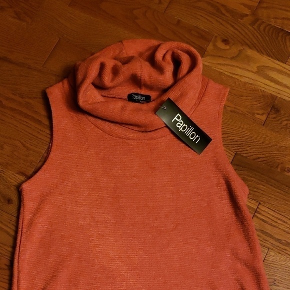 Papilion sleelves tank. NWT. burn orange color - Picture 8 of 8